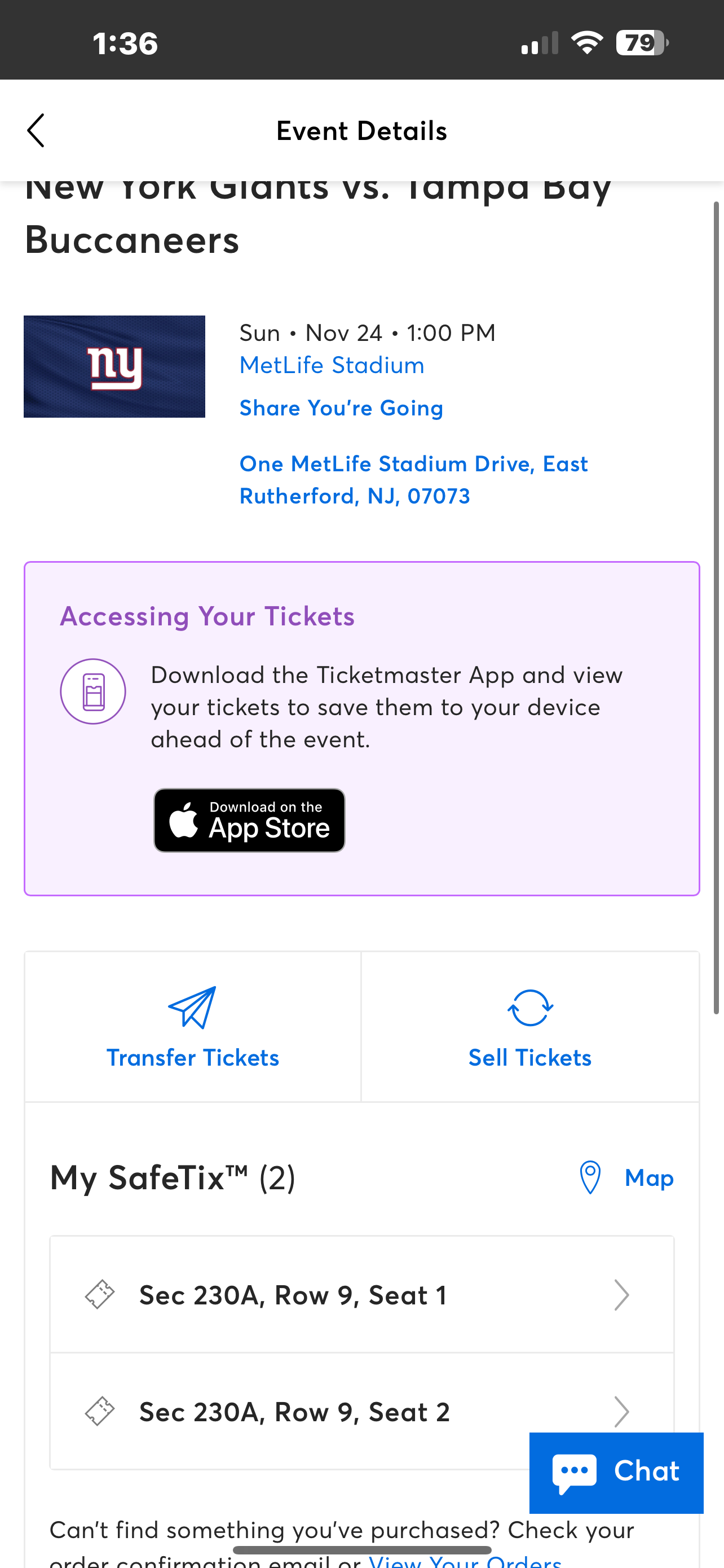 Ticketmaster (LIKE STUB) • 11/11/2024 14:36