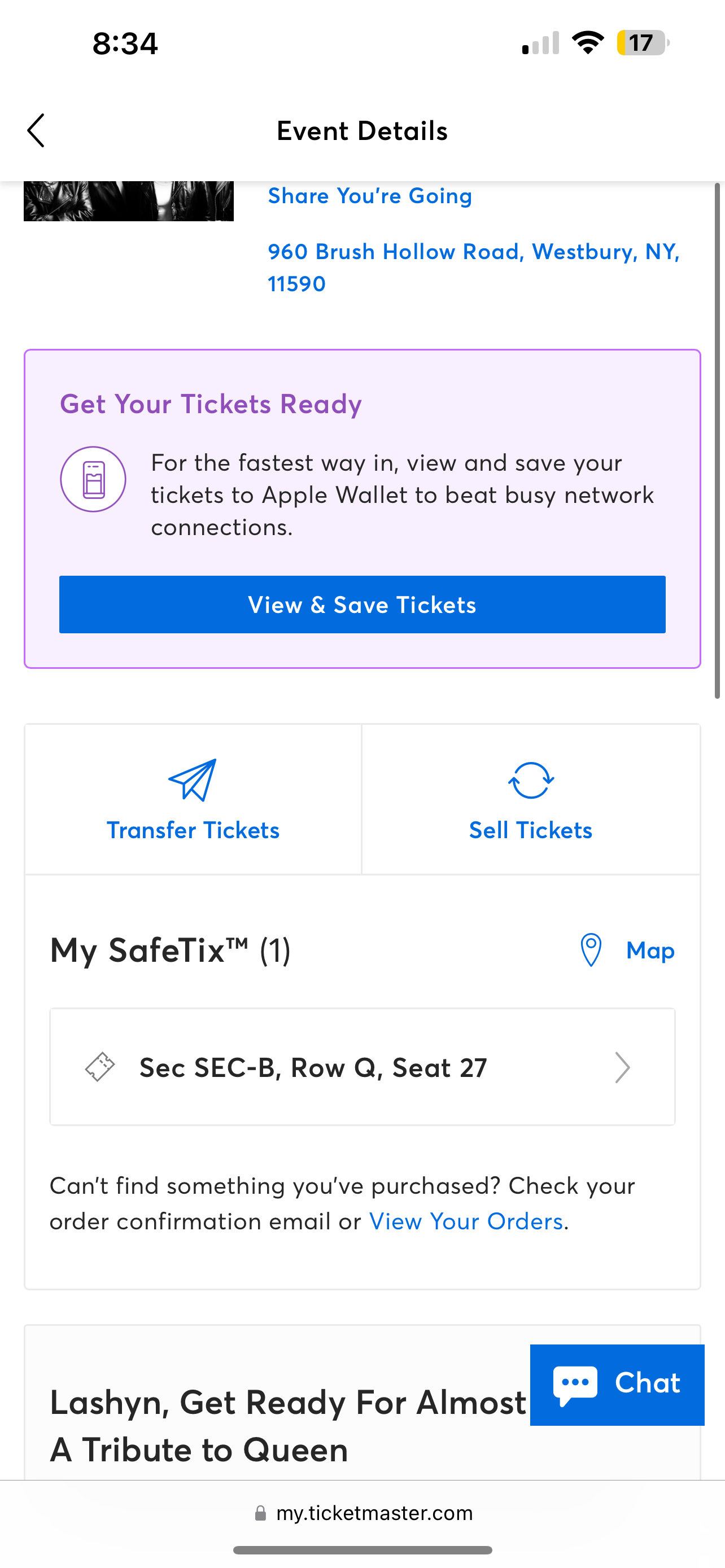 Ticketmaster (LIKE STUB) • 11/08/2024 21:00